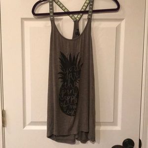 Grey pineapple tank top